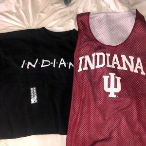 IU pinny and Cropped IU friends sweatshirt